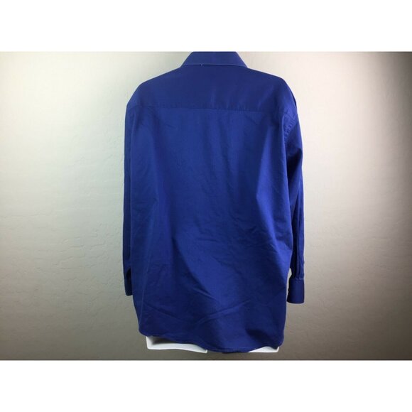 Kenneth Cole Reaction Mens Slim Fit Blue Button Shirt Size 2XL 18 34/35 - Picture 3 of 8